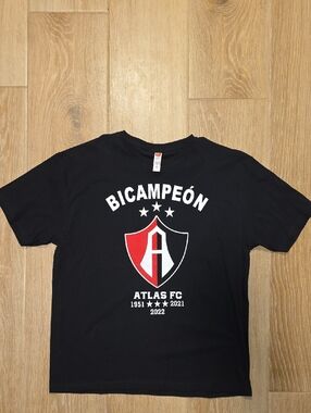 Atlas FC Bicampeón Black & Red Adult T-Shirt